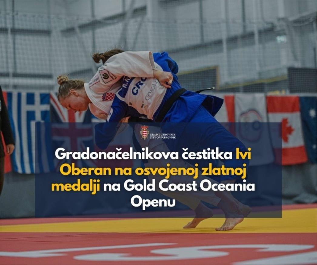 Gradonačelnik čestita Ivi Oberan na zlatnoj medalji