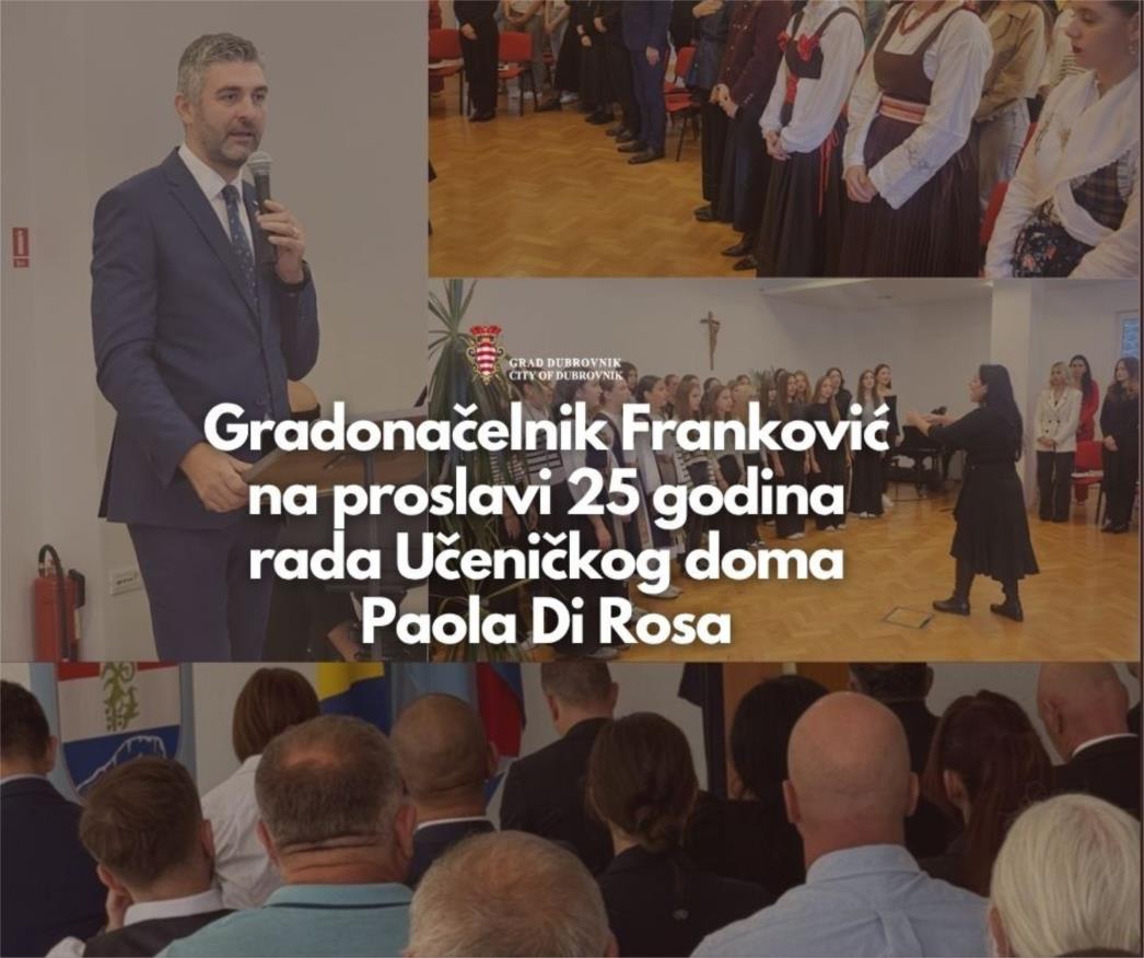 Gradonačelnik Franković na proslavi 25 godina Učeničkog doma