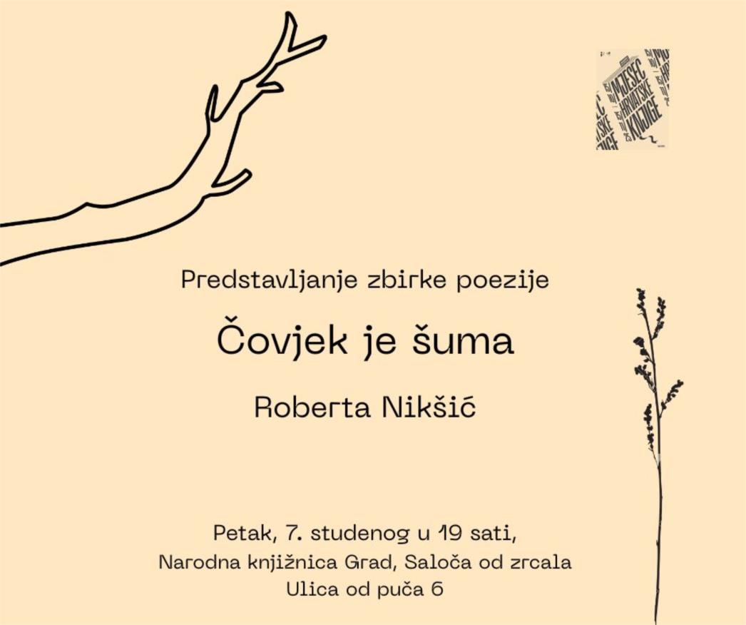 Predstavljanje zbirke poezije Roberte Nikšić
