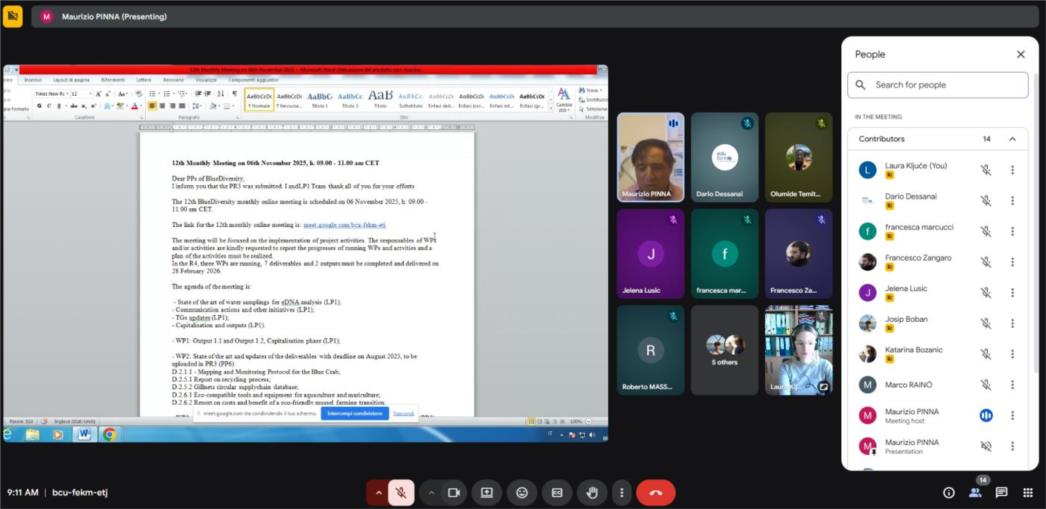 Održan sastanak partnera projekta BlueDiversity