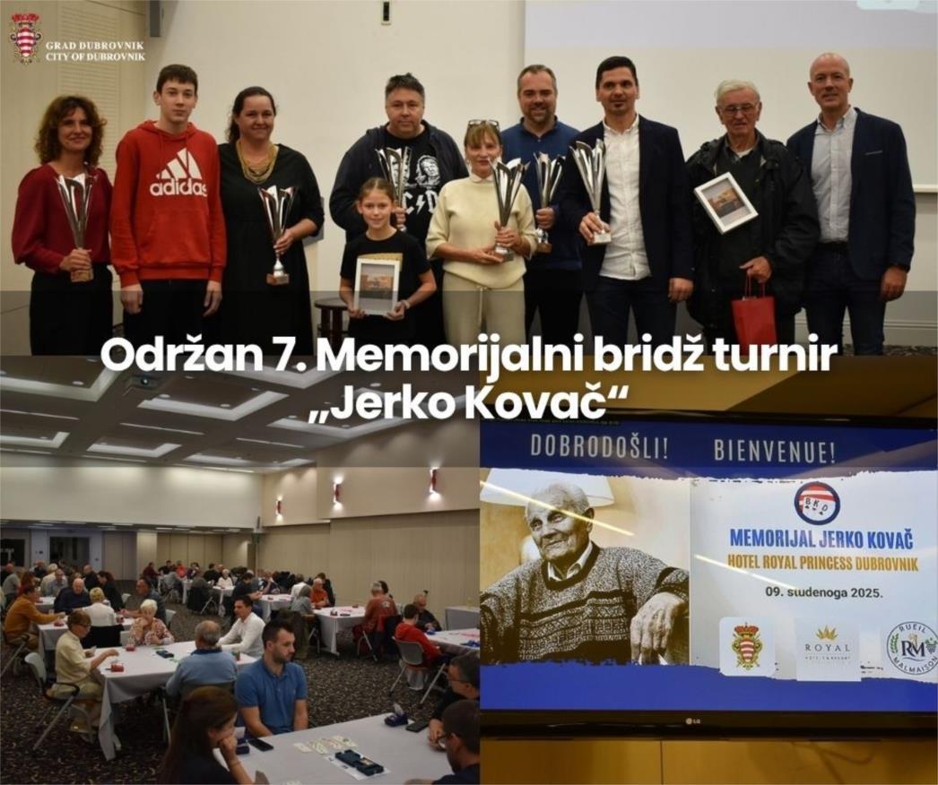 Održan 7. Memorijalni bridž turnir u Dubrovniku