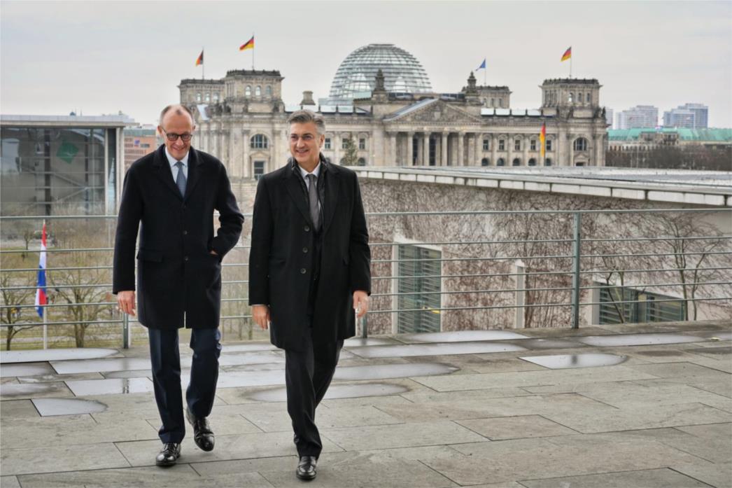 Plenković i Merz: Jačanje savezništva Hrvatske i Njemačke