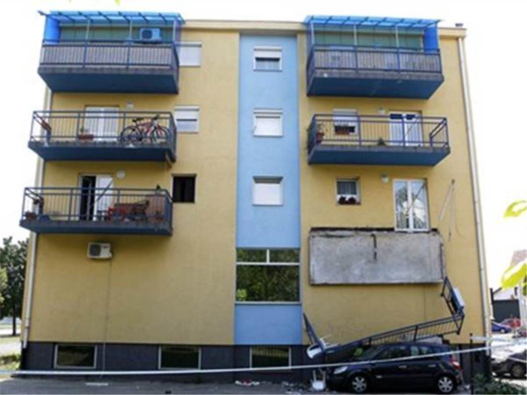 Za urušeni balkon investitoru 10 mjeseci uvjetno