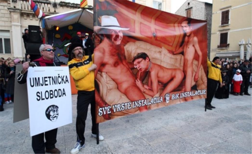  'Umjetnička sloboda': Pogledajte prikaz seksa troje muškaraca koji je oduševio Zadrane