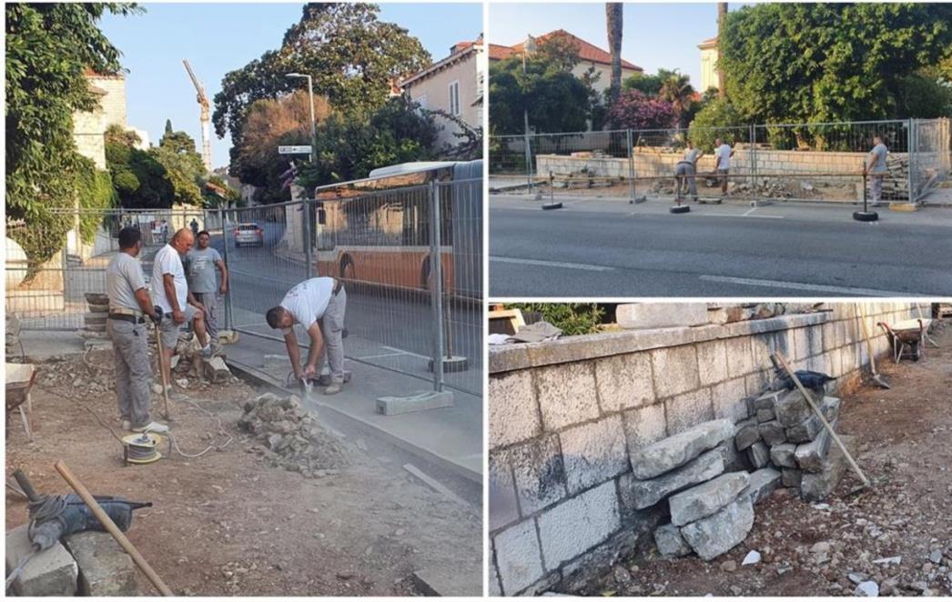 Nastavlja se sanacija kamenog pločnika u kontaknoj zoni (FOTO)