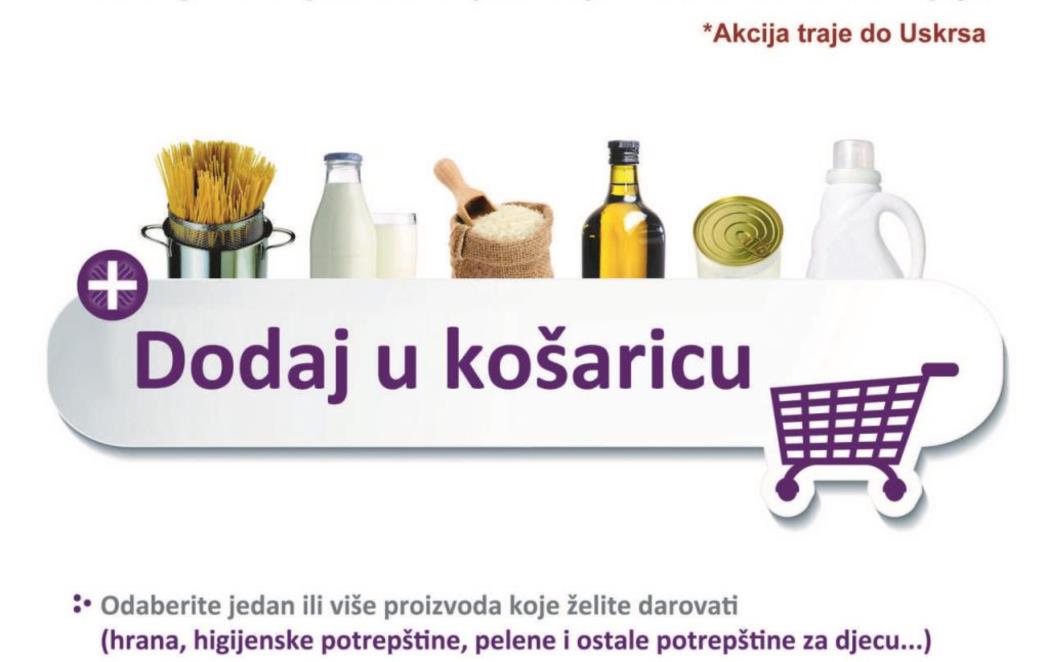 Korizmena akcija "Dodaj u košaricu" za pomoć potrebitim sugrađanima