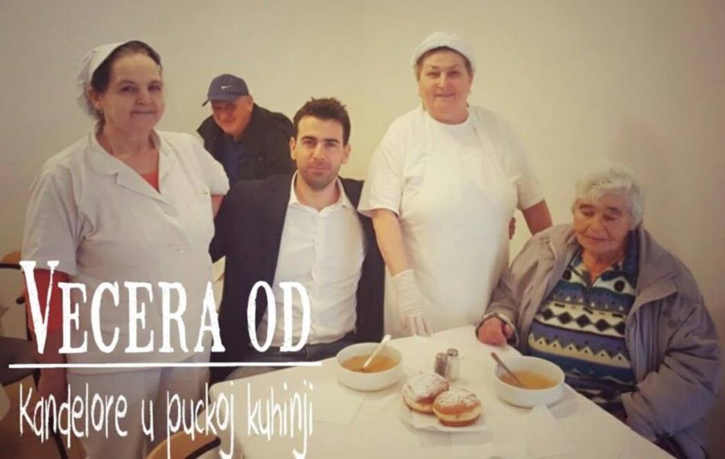 LIJEPA GESTA Željko Raguž umjesto na  Večeru od Kandelore   pošao u  Pučku kuhinju