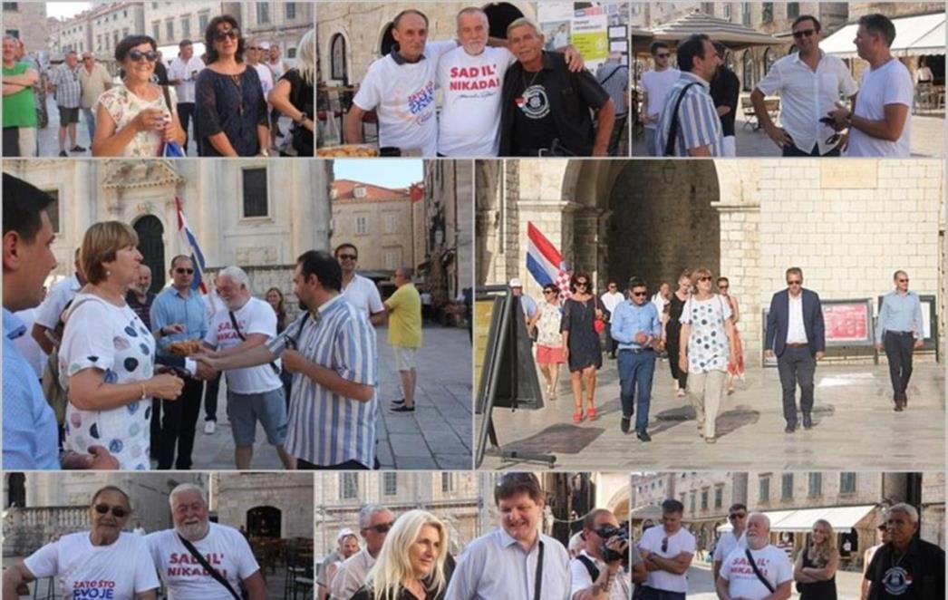 RUŽA 'ULETJELA' SA ZASTAVAMA, DOČEKALI JE S PRIKLAMA Domovinski pokret proučio: Bez nas nećete sastaviti Vladu! (FOTO)