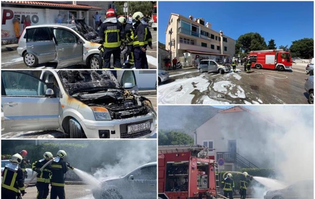 PLANULO U LAPADU Vatrogasci ugasili požar na gradskom automobilu (FOTO/VIDEO)