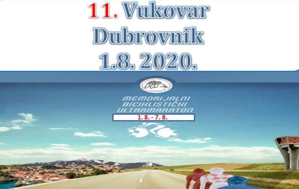 I ove godine Memorijalni biciklistički ultramaraton Vukovar – Dubrovnik 2020.