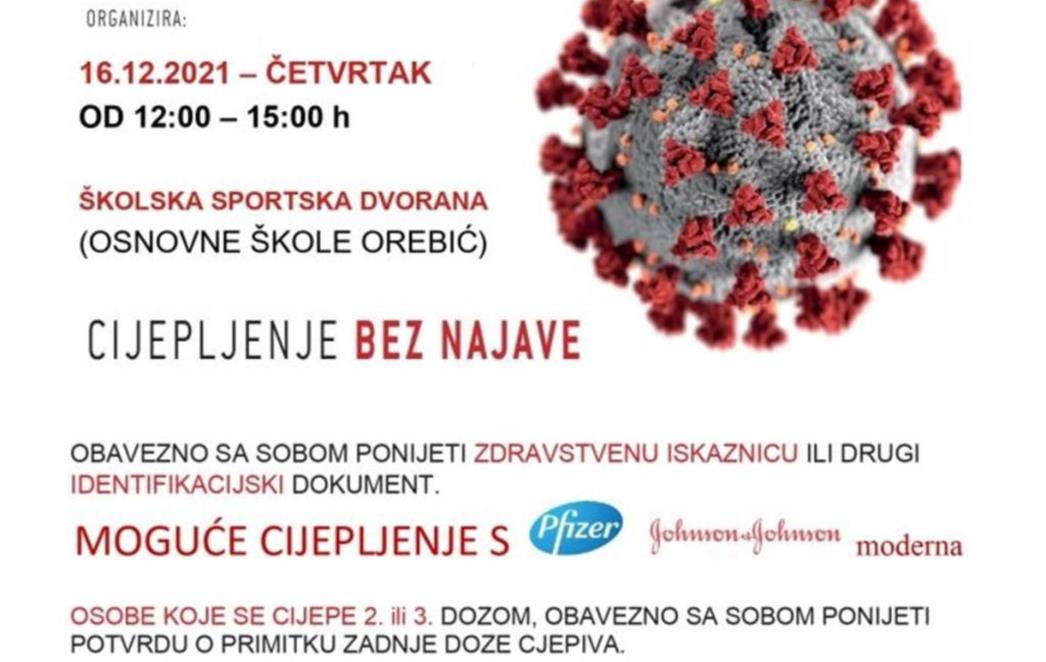 Cijepljenje u Orebiću u četvrtak 16. prosinca 2021.