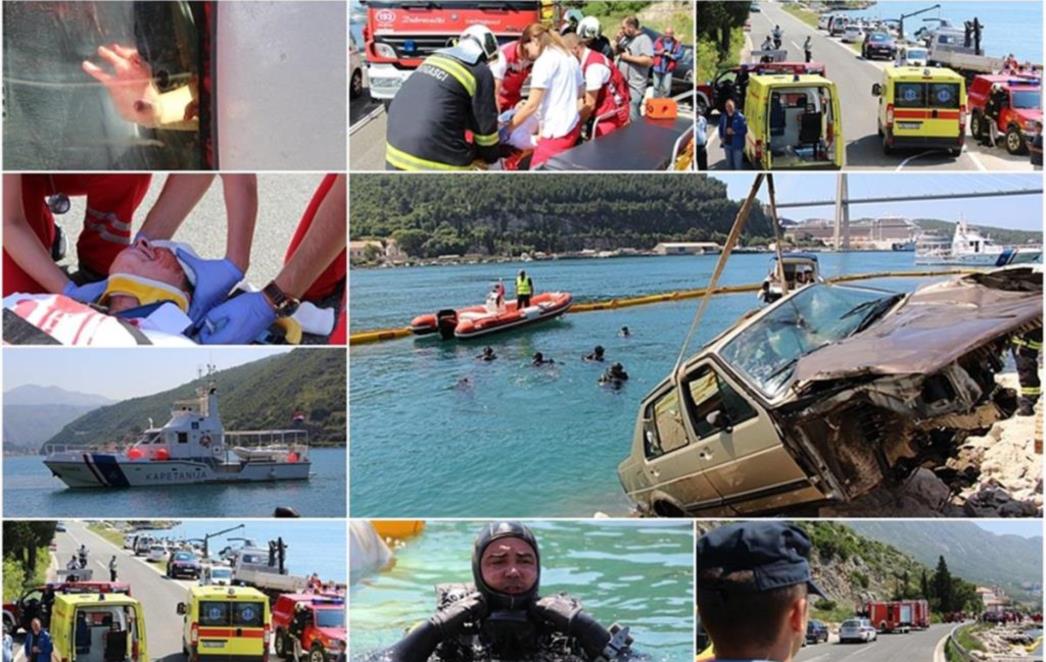 ŽURNE SLUŽBE U AKCIJI: Evo kako izgleda   lančani sudar   na koji   naleti cisterna i  završi u moru  (FOTO)