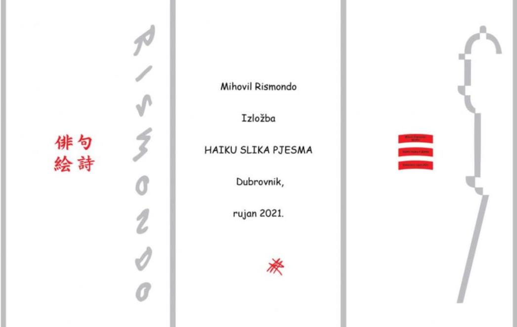 ''Haiku Slika Pjesma'' otvorenje izložbe splitskog umjetnika Mihovila Rismonda