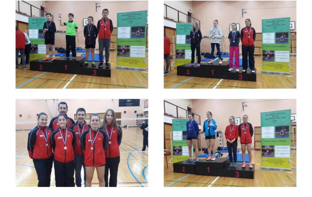 BADMINTONSKI KLUB AEDIUM  Pet igračica i igrača osvojilo sedam medalja