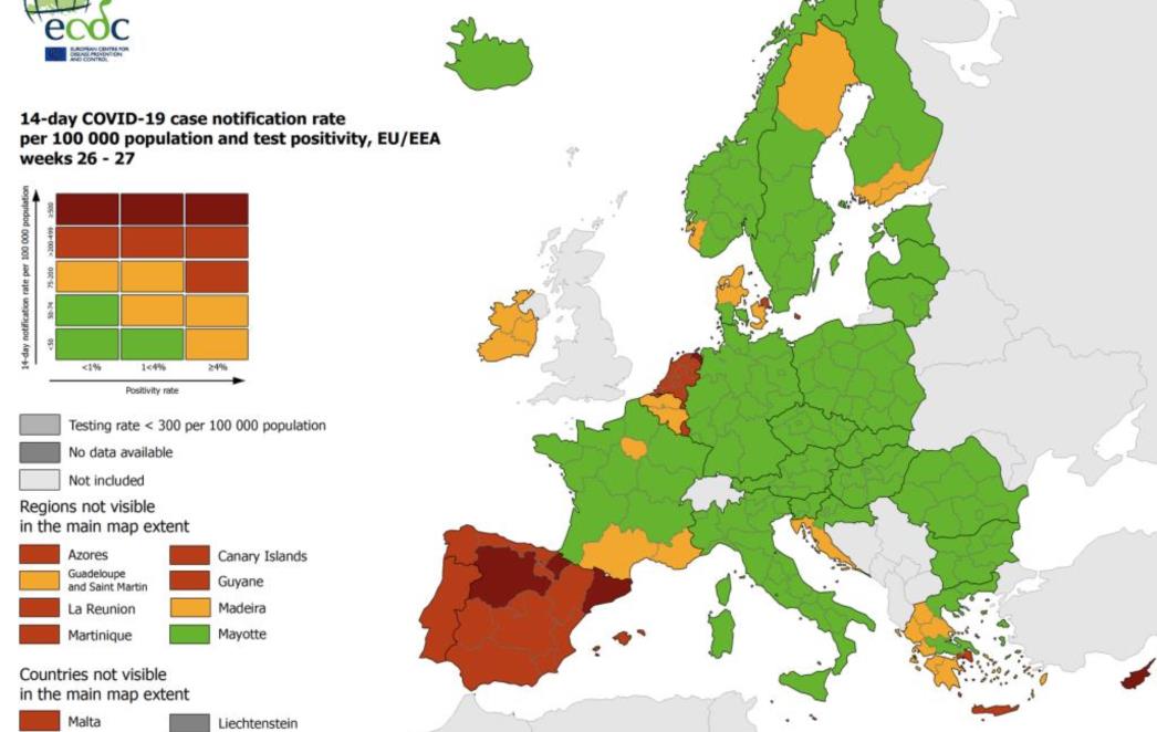 BLIŽI LI SE "KRAJ SEZONE": Hrvatska obala u narančastom na novoj korona-karti