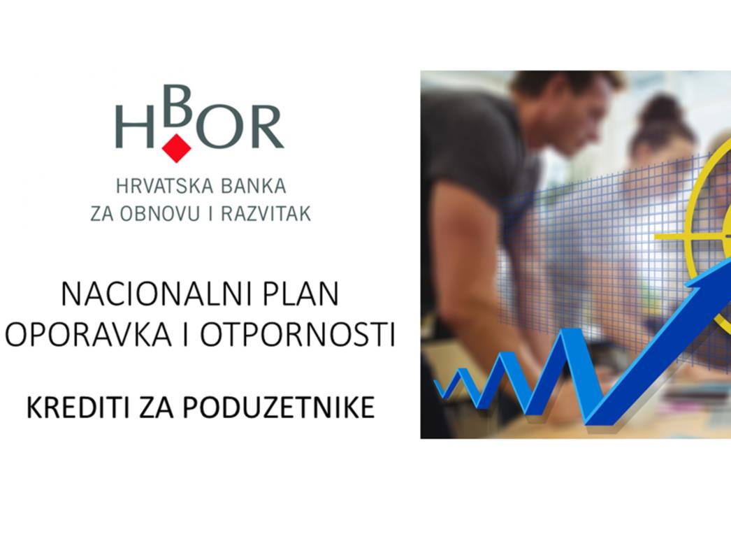 PRIJAVITE SE NA ONLINE RADIONICU: Korištenje financijskih instrumenata HBOR-a iz Nacionalnog plana oporavka i otpornosti