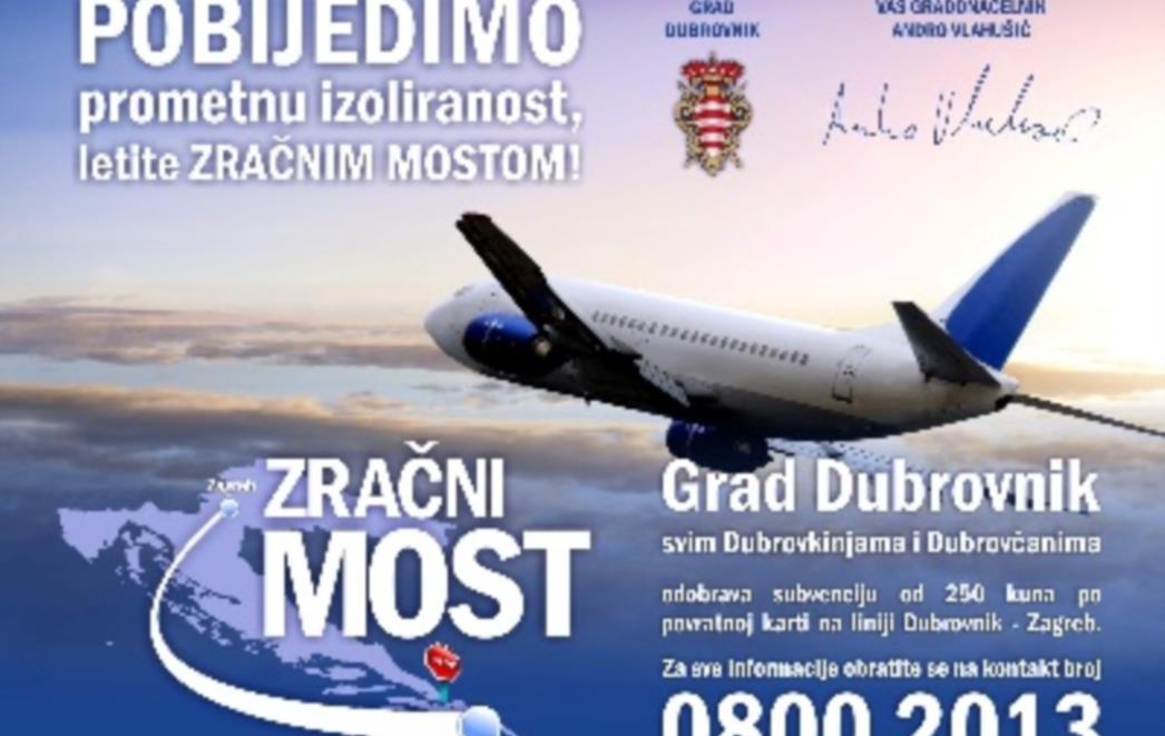 Za Valentinovo počinju subvencije za Zračni most!