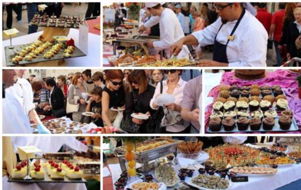 DUBROVAČKA TRPEZA NA STRADUNU:  Raznovrsne delicije 'planule' u sekundi (FOTOGALERIJA)