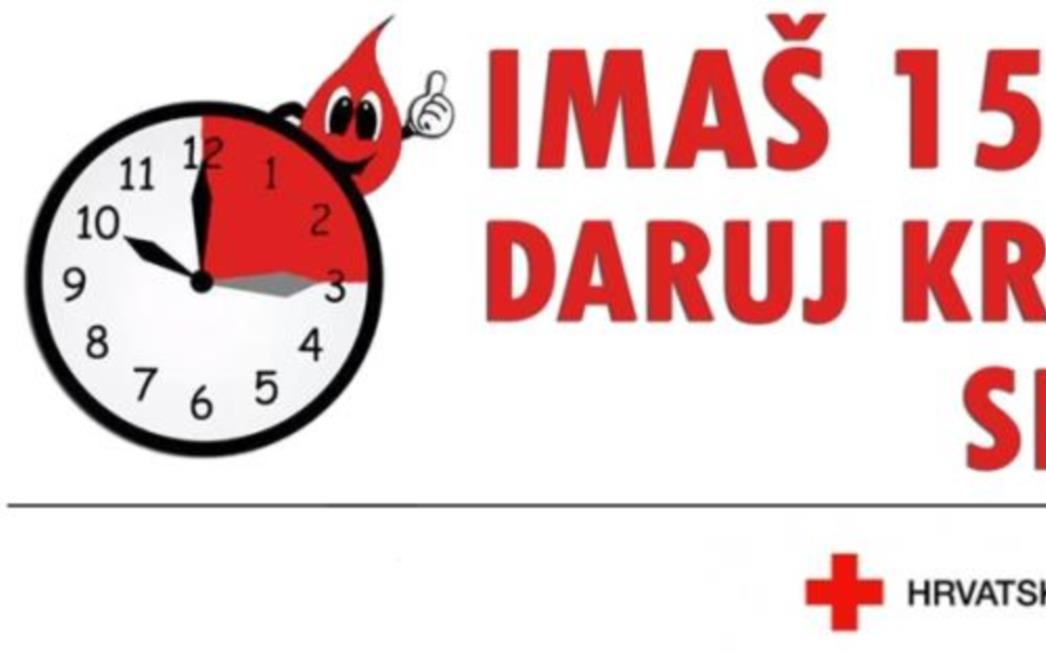 Crveni križ  poziva  na  akciju  darivanja  krvi  1.   rujna