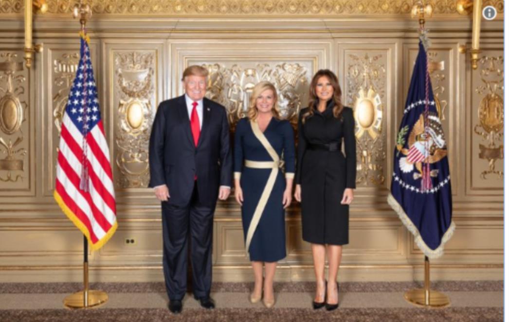 KOLINDI USPJELO ŠTO DRUGIMA NIJE Svi su stajali pored Trumpovih ali hrvatska predsjednica se ugurala između njih