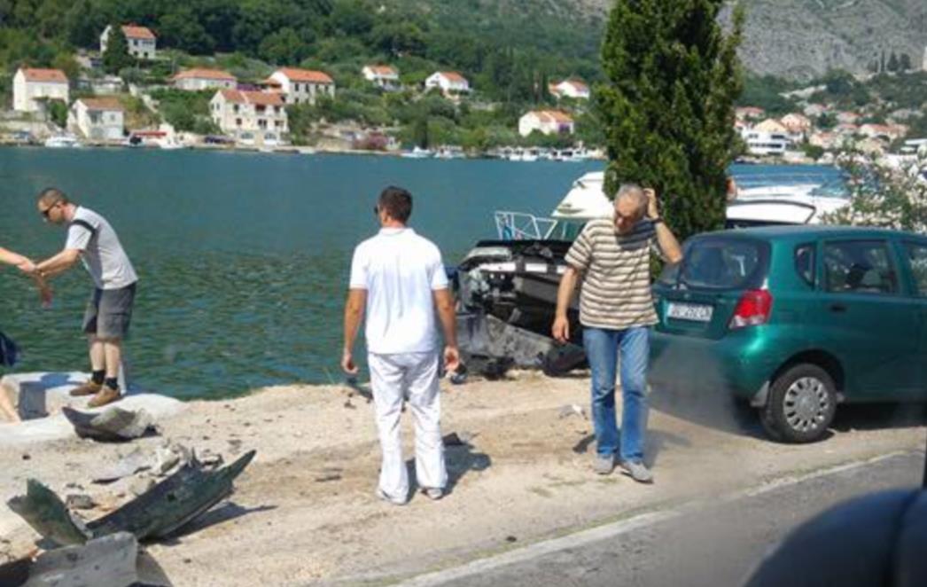 PROMETNA NESREĆA U RIJECI DUBROVAČKOJ: Ozlijeđena ženska osoba, automobil završio u Ombli /FOTO/