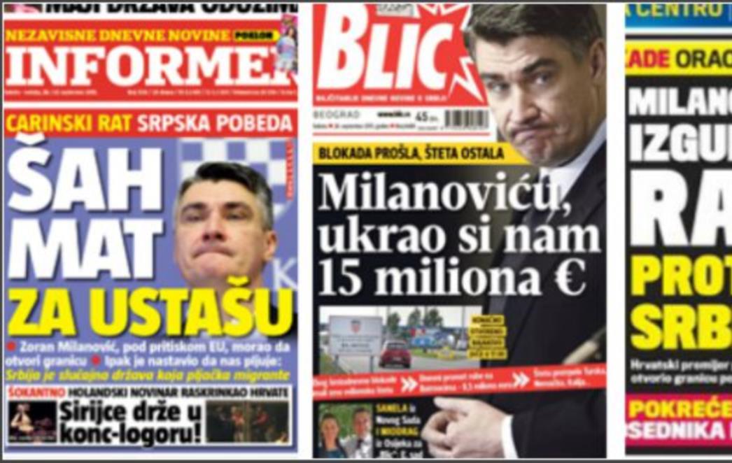 Srpski mediji likuju nakon otvaranja granice: ‘Šah mat za ustašu’, ‘Orao je pao’…