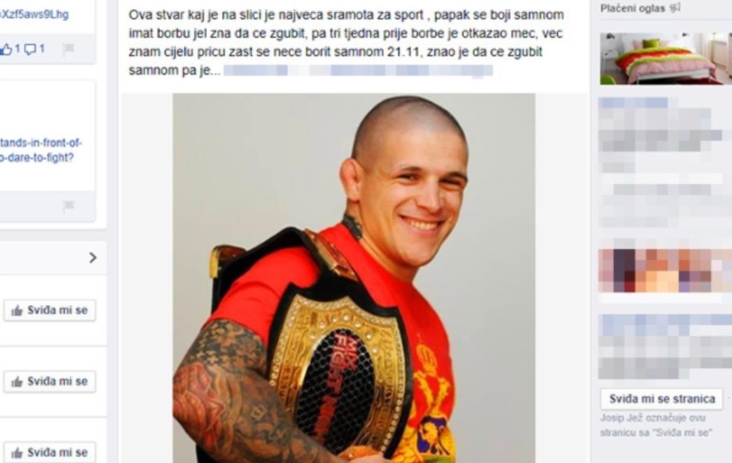 PROPAO BORILAČKI SPEKTAKL: 'Ova stvar na slici je najveca sramota za sport!'