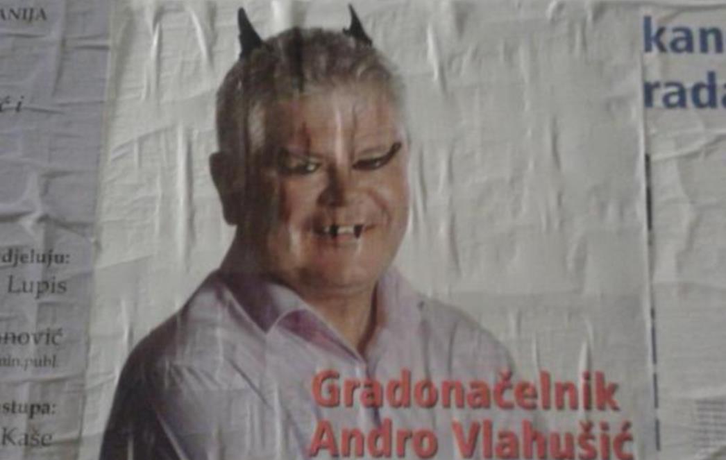 SMIJEŠNA STRANA IZBORA: Nastradali prvi plakati, Vlahušić dobio novo lice!