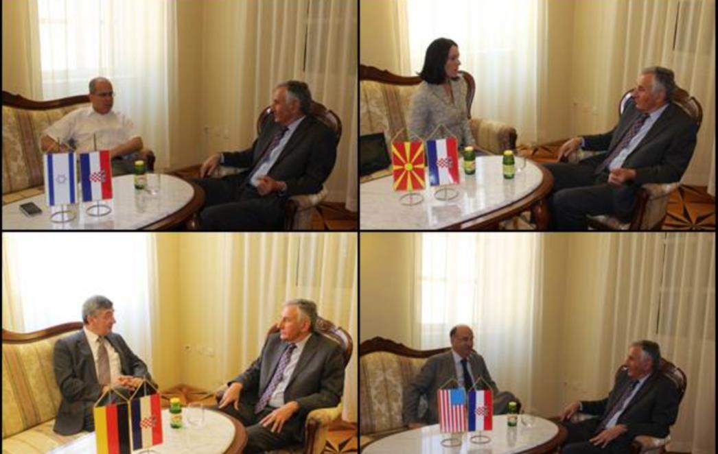 Župan Dobroslavić s veleposlanicima Njemačke, Sjedinjenih Američkih Država, Izraela i Makedonije