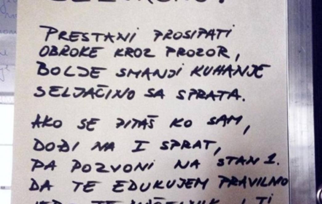 PORUKA DANA: Nema ništa gore od susjeda...