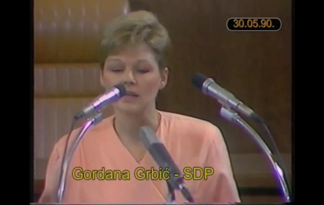 VIDEO: Veliki povratak političke 'komesarke' koja je 1990. bila protiv izvođenja 'Lijepe naše' u Saboru