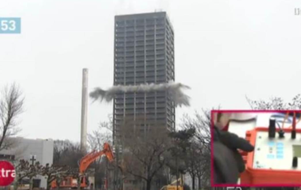 (VIDEO) U Frankfurtu srušen neboder visok 116 metara, pogledajte kako je izgledalo dramatično rušenje