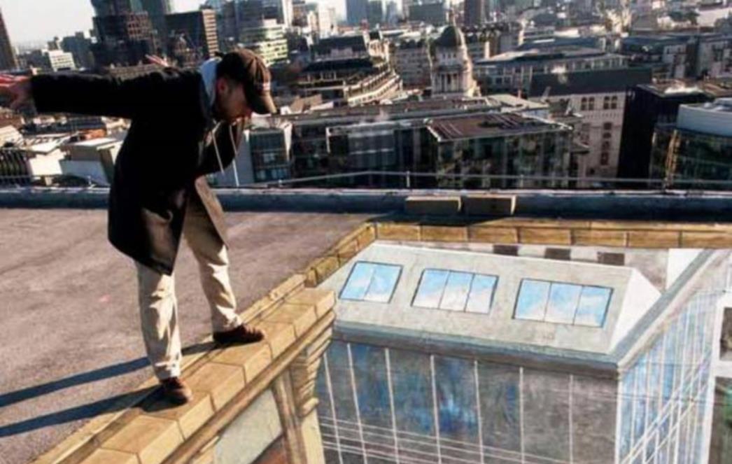 Umjetničko djelo u 3D-u vam daje osjećaj da padate