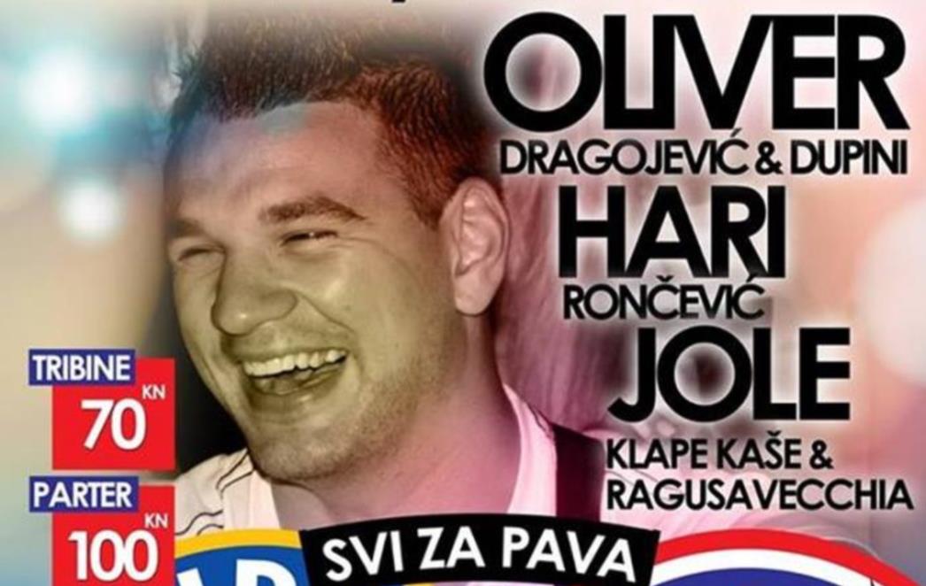 VELIKI HUMANITARNI KONCERT 'SVI ZA PAVA': Oliver Dragojević, Jole, Hari Rončević u Gospinom polju