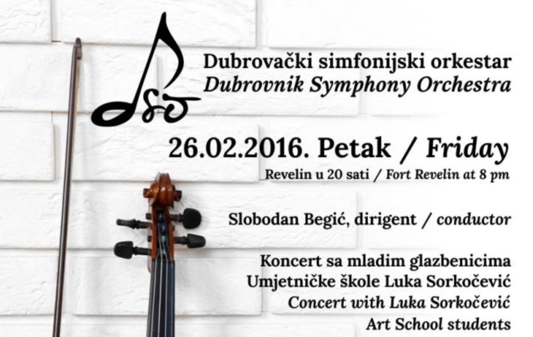  Koncert DSO-a s mladim glazbenicima  Umjetničke škole Luke  Sorkočevića