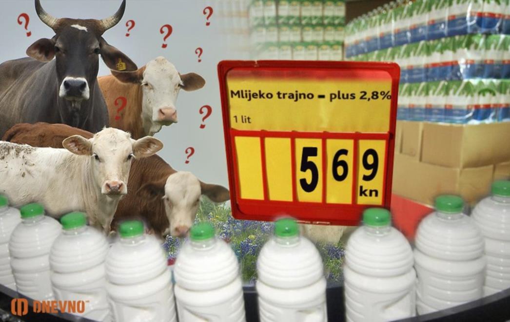 Pljačka? Otkupne cijene mlijeka u Sloveniji više nego u Hrvatskoj a ono je u trgovinama jeftinije