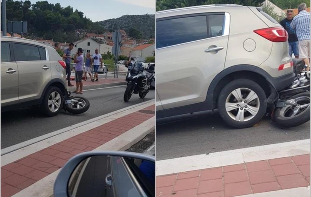 OZLIJEĐEN MOTOCIKLIST Sudar automobila i motocikla u Kuparima (FOTO)