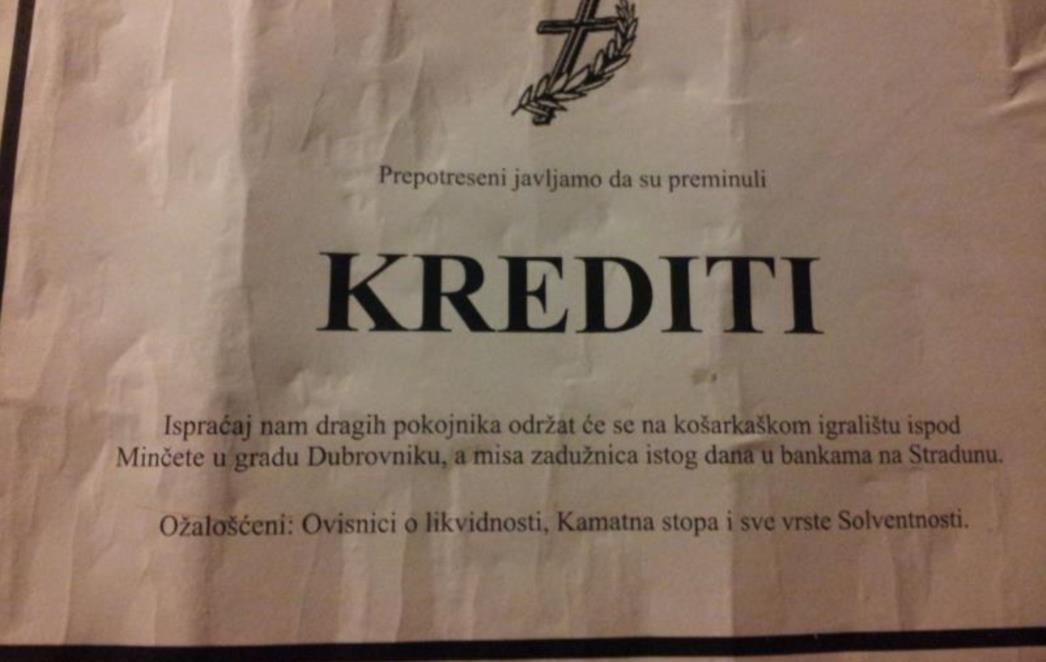 Ako ste kod njih dignuli kredit, prijavite ih policiji