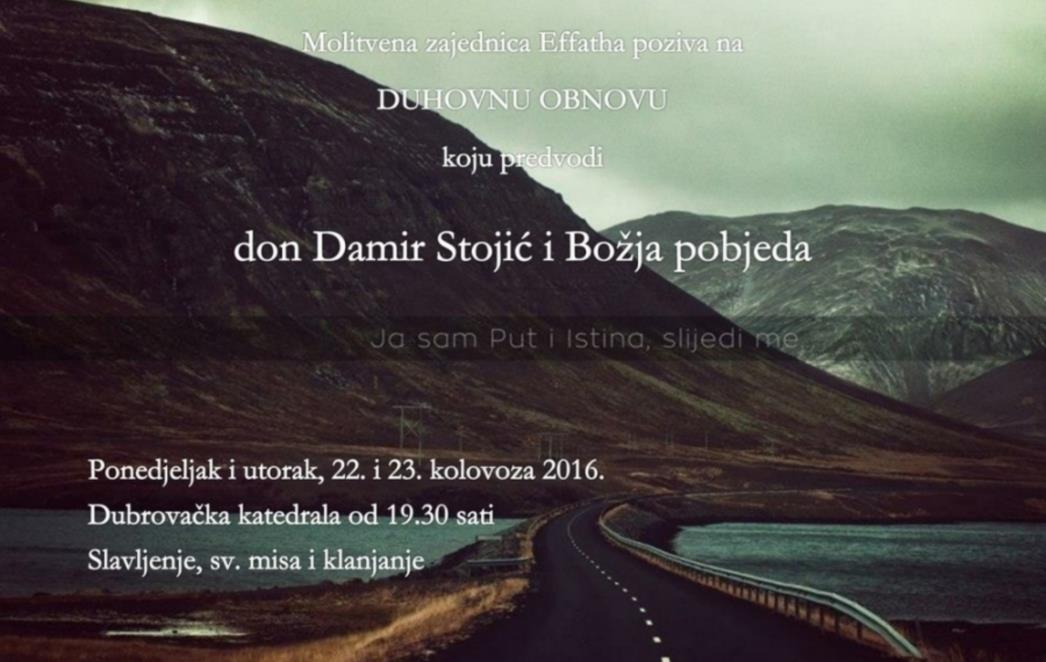 U dubrovačkoj katedrali 22. i 23. kolovoza duhovna obnova 'Ja sam Put i Istina, slijedi me'