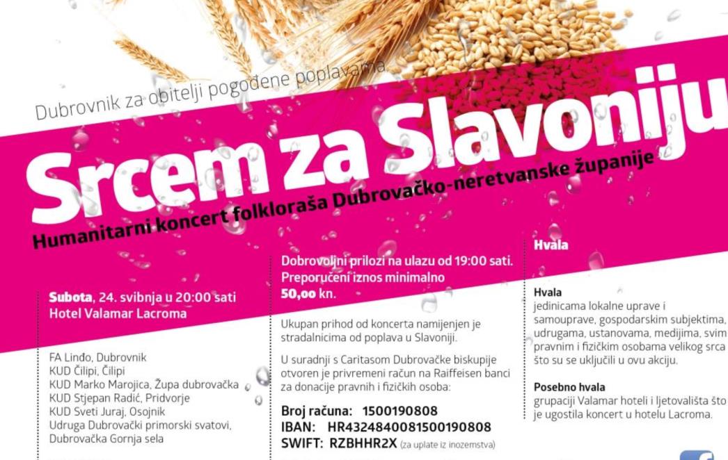 Dubrovački folkloraši vas pozivaju: Dođite na humanitarni koncert i dajte srce za Slavoniju! /VIDEO/