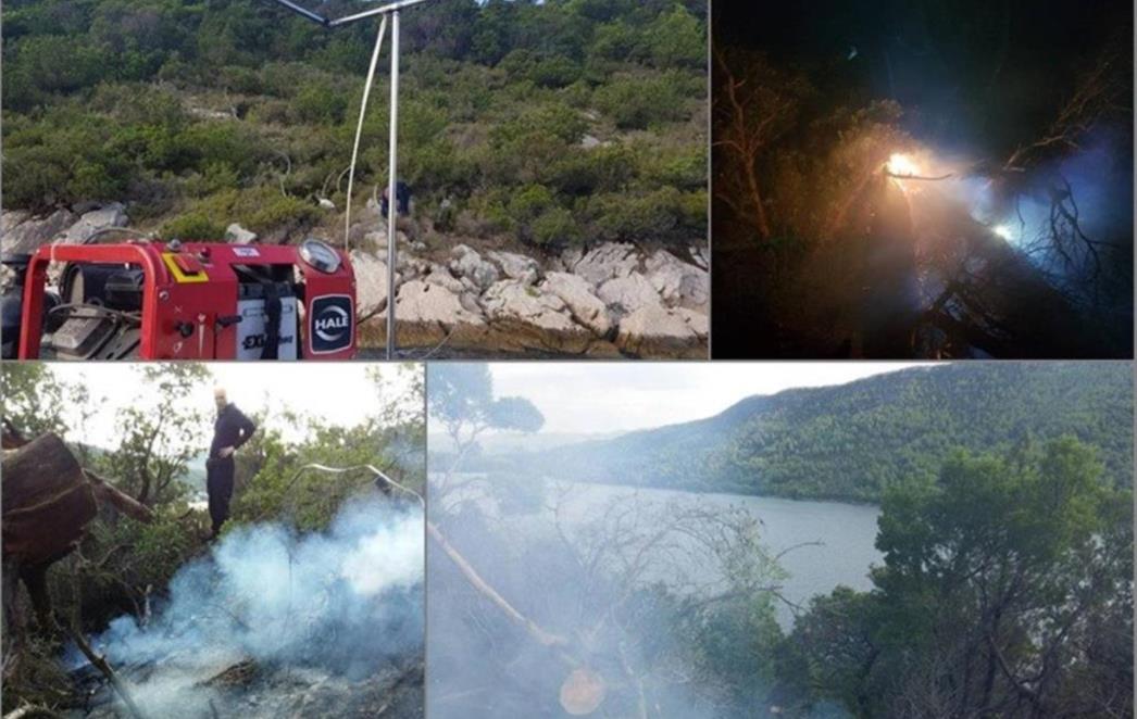 UDAR GROMA  IZAZVAO ŠUMSKI POŽAR Vatrogasci gasili vatru na Šipanu (FOTO)