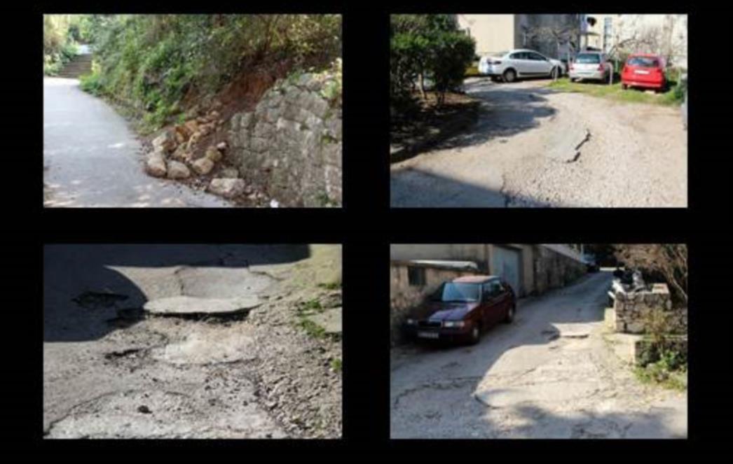 RUGLO USRED LAPADA: Srušeni zidovi i rupe po putu (FOTO)