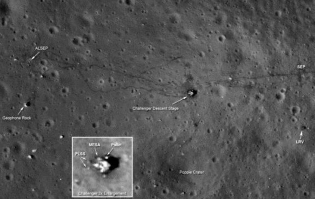 Snimljeni tragovi misija Apollo na Mjesecu