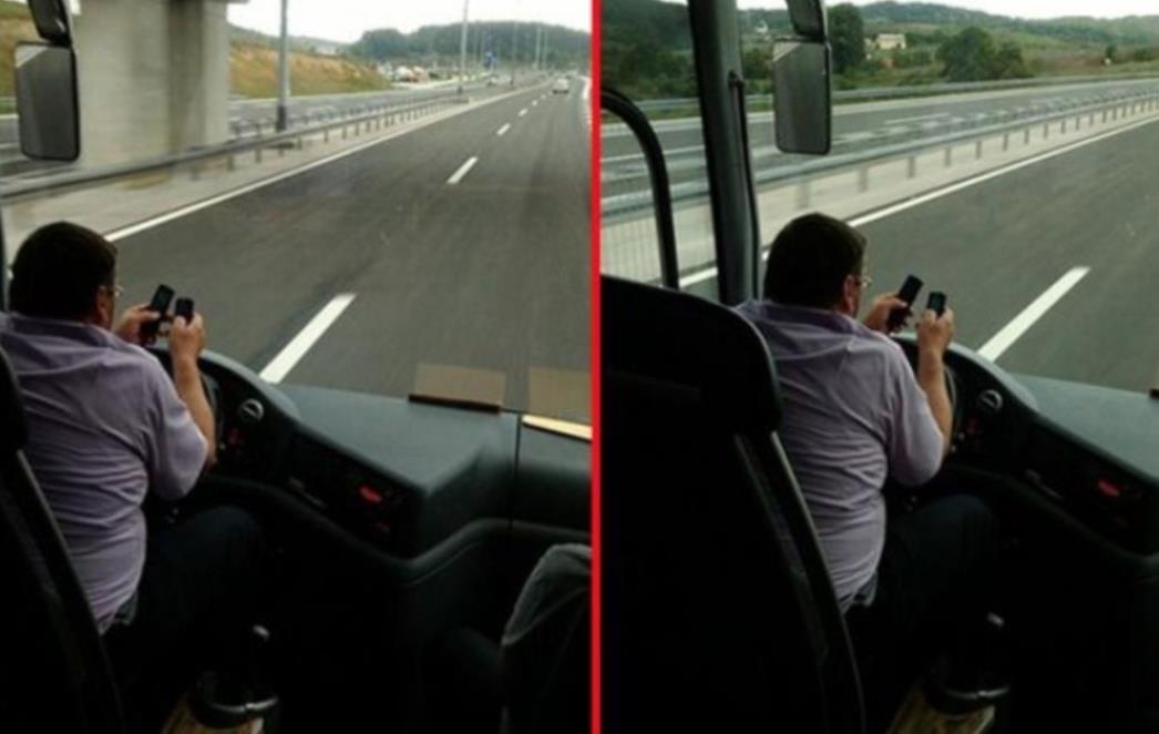 Vozač iz pakla: Sa 130 na sat piše poruke na dva mobitela i laktovima vozi autobus