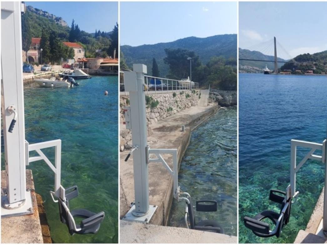 Postavljena dizala za osobe s invaliditetom na četiri dubrovačke plaže