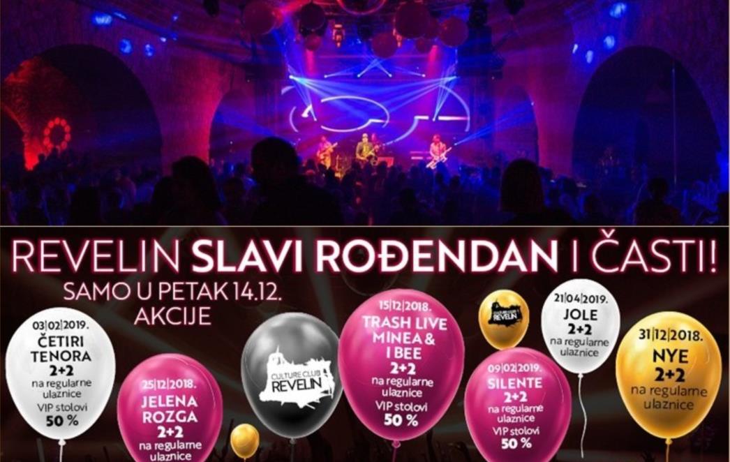 Klub Revelin slavi osmi rođendan i časti posjetitelje nižim cijenama ulaznica za doček Nove godine i koncerte
