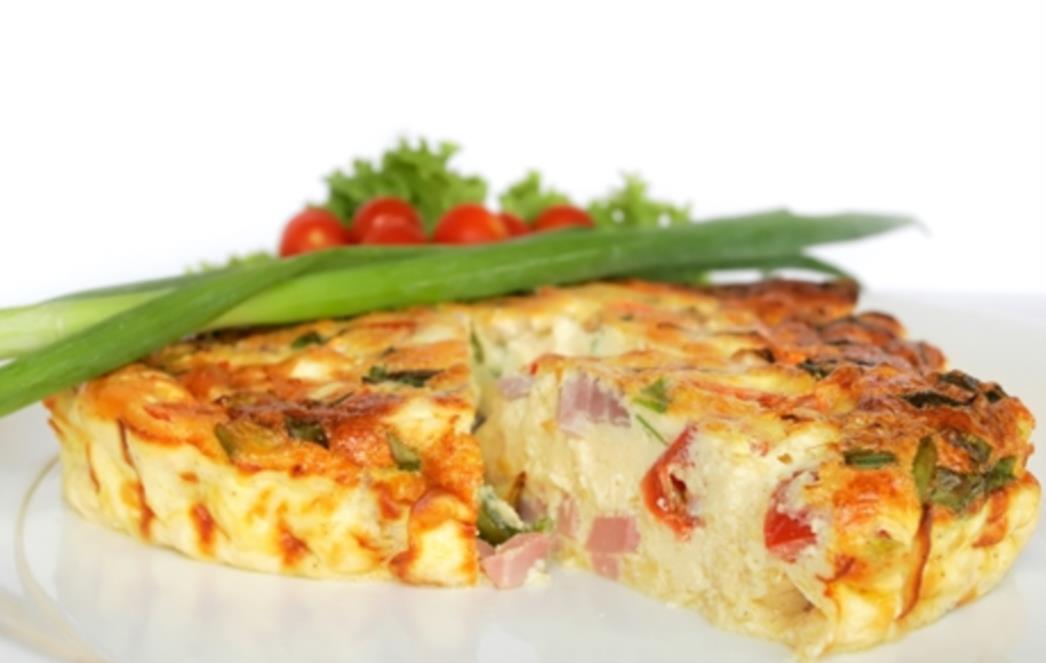 RECEPT DANA: Frittata od špinata,  šunke i rajčica