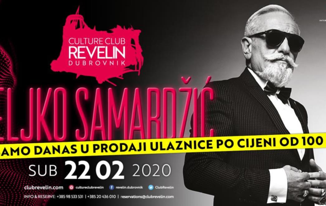 Još samo danas u prodaji su ulaznice za koncert Željka Samardžića po cijeni od sto kuna