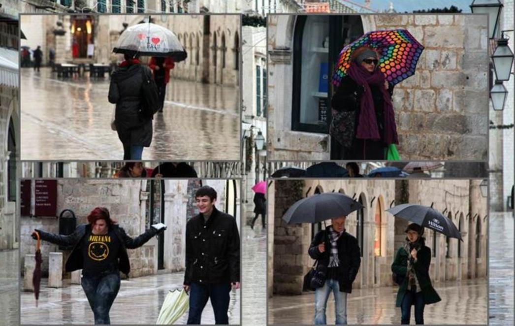 NA STRADUNU SAMO NAJHRABRIJI: Dubrovčani prošetali kišobrane, a nekima kiša ni ne smeta! (FOTOGALERIJA)