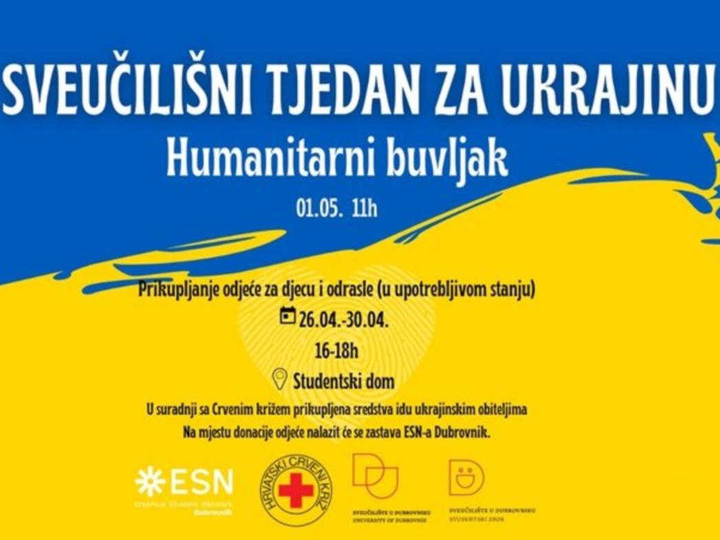 ESN Dubrovnik organizira humanitarni buvljak za ukrajinske obitelji